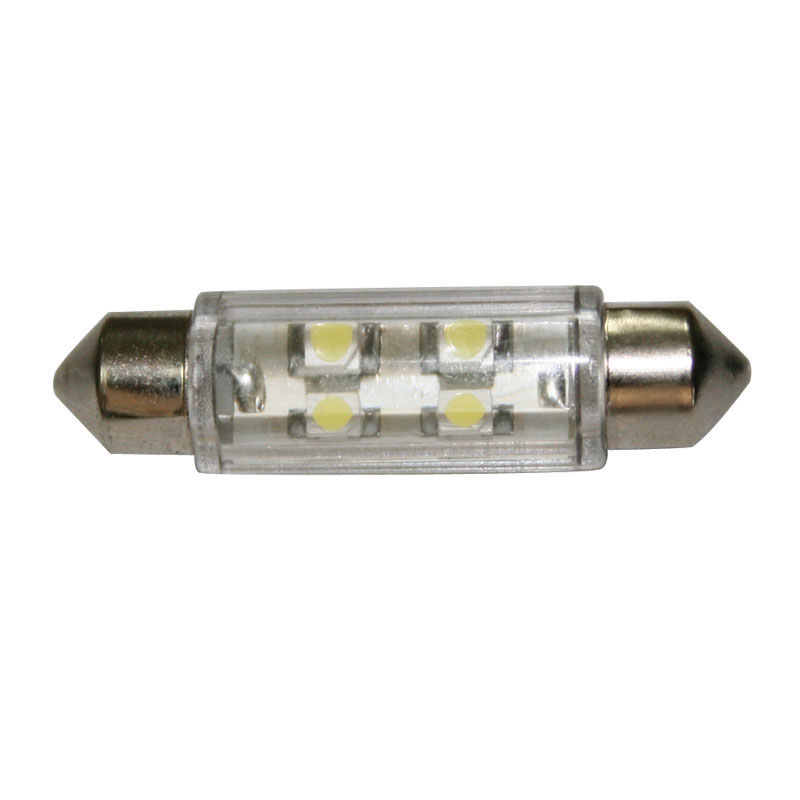 Bombilla 12V, LED, T11 39mm, blanco frio - 2x4 LEDs 360o image