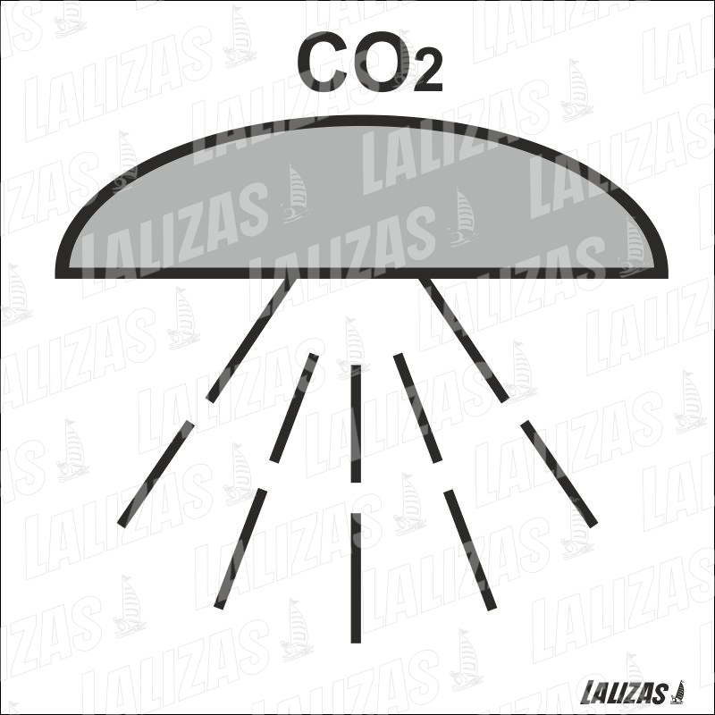 Espacio protegido por Co2 F/Exting, símbolo de control de incendios ISO 17631 image