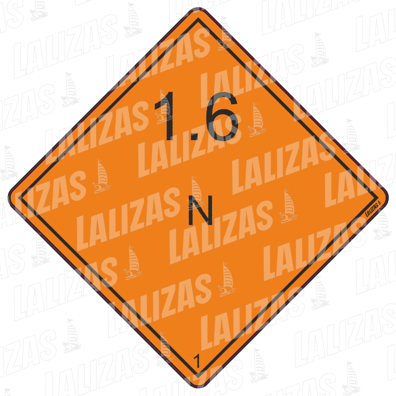 Diamante de advertencia de peligro n.º 2252Ll, clase 1 1,6 N image