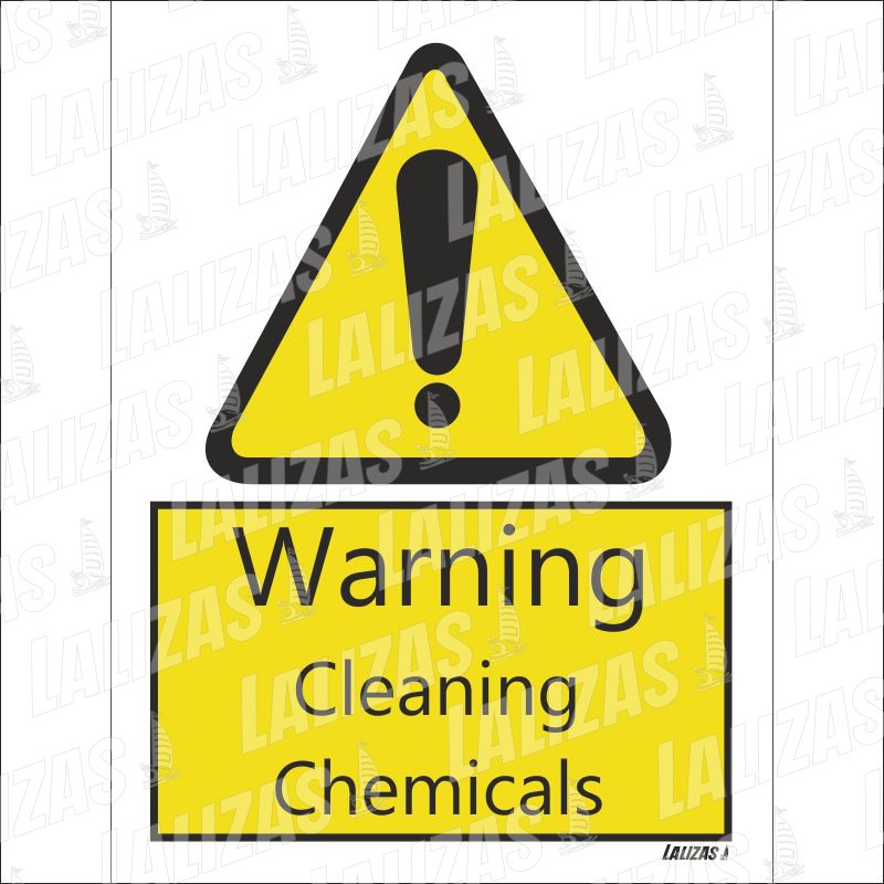 Advertencia Clean Chem, letrero de vinilo autoadhesivo n.º 7664 image