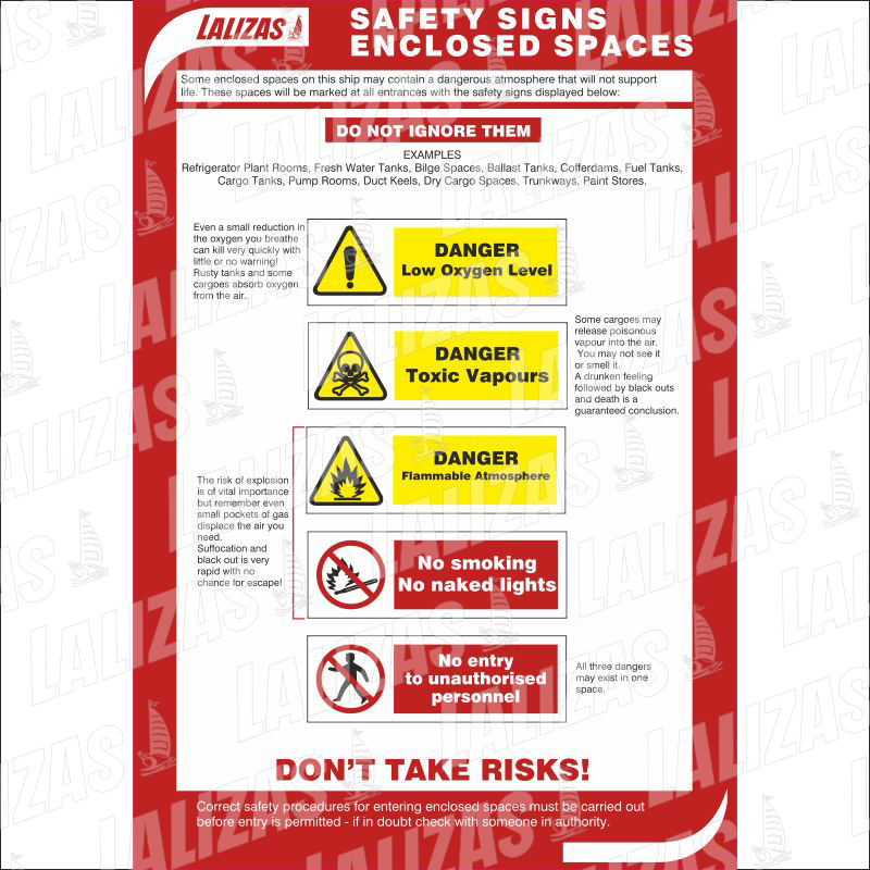 Señales de seguridad para entrar en espacios cerrados - Póster image